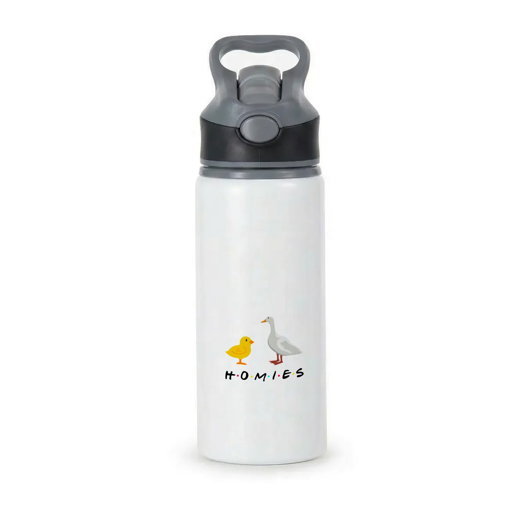 Homies Chick And Duck Active Water Bottle - Black