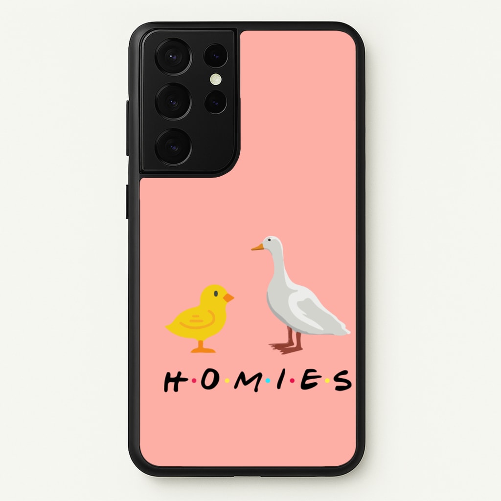 Homies Chick And Duck  - Friends Phone Case for Galaxy S21 Ultra