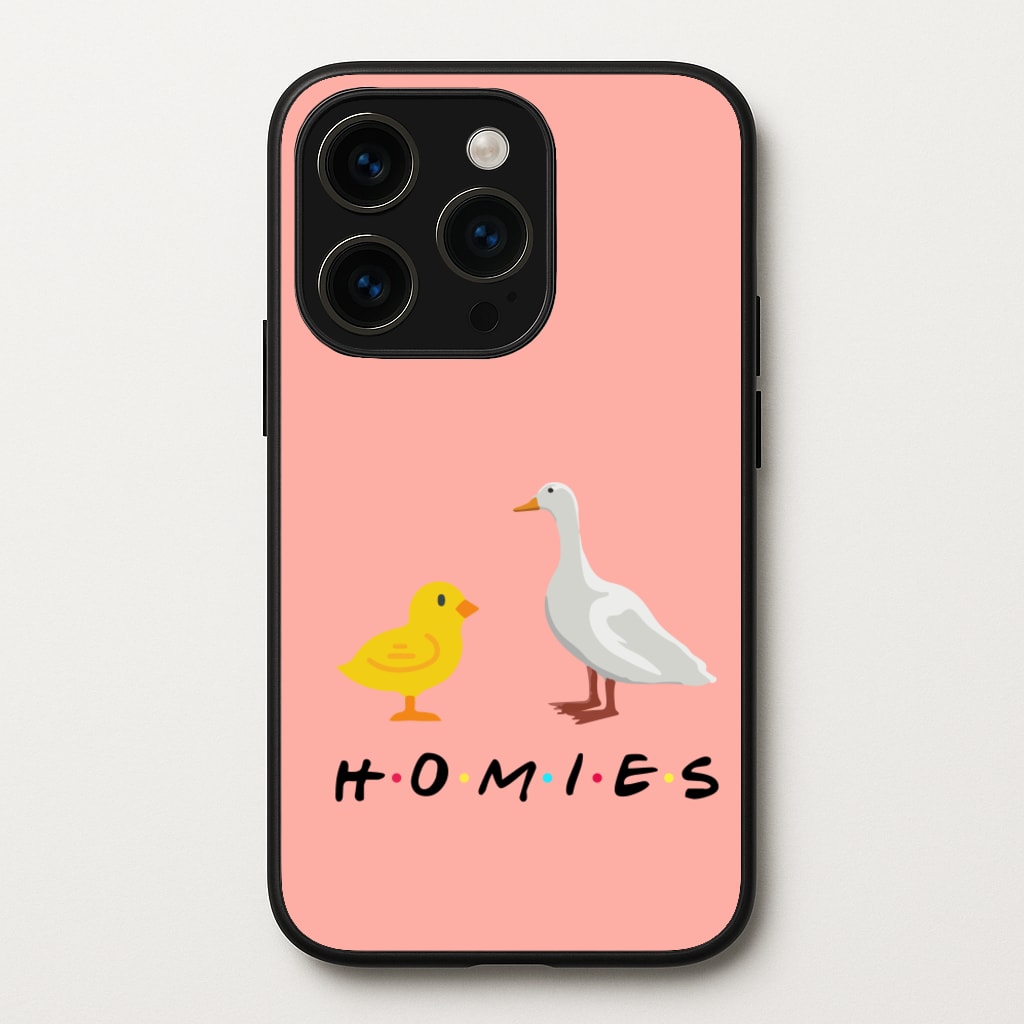 Homies Chick And Duck  - Friends Phone Case for iPhone 15 Pro