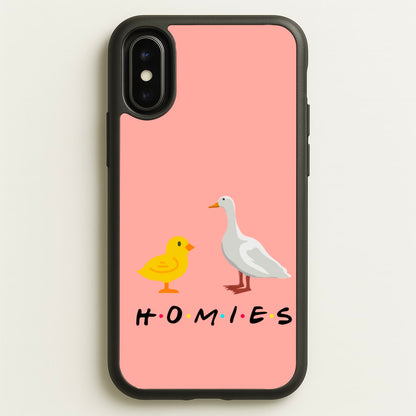 Homies Chick And Duck  - Friends Phone Case for iPhone X / XS