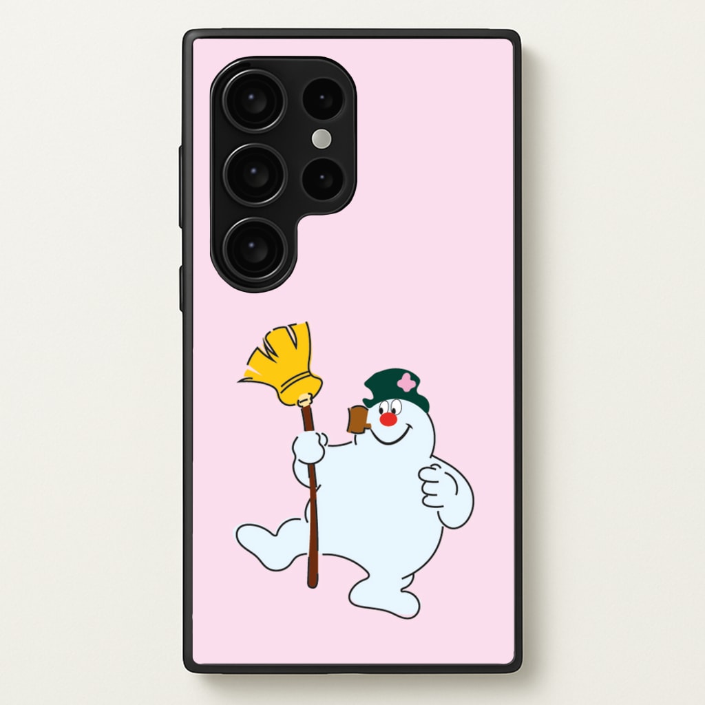 Broom - Snowman  - Frosty The Snowman Phone Case for Galaxy S24 Ultra