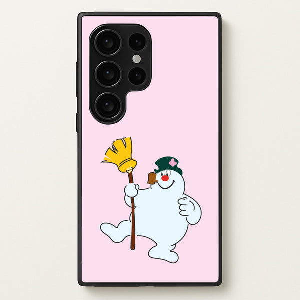 Broom - Snowman  - Frosty The Snowman Phone Case for Galaxy S24 Ultra