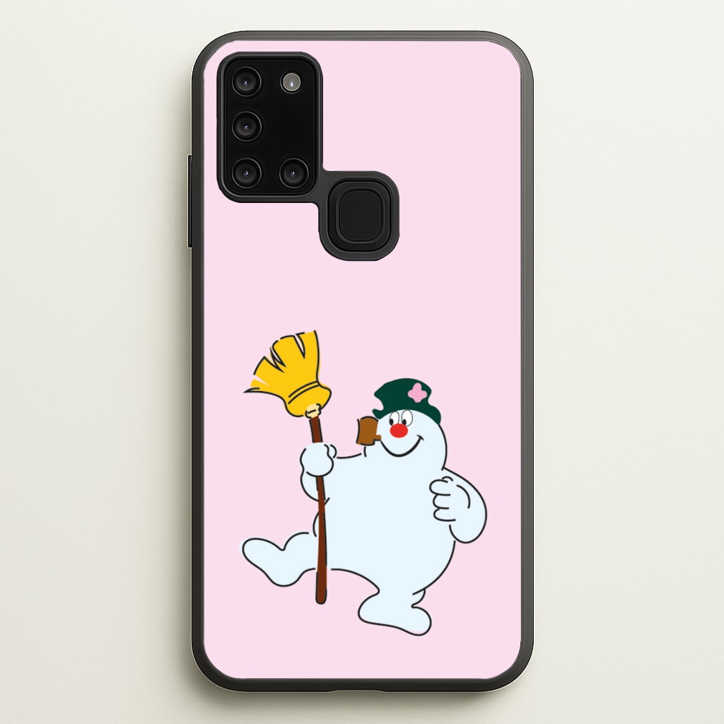 Broom - Snowman  - Frosty The Snowman Phone Case for Galaxy A21s