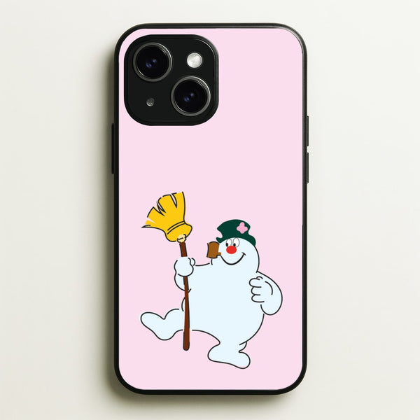 Broom - Snowman  - Frosty The Snowman Phone Case for iPhone 15