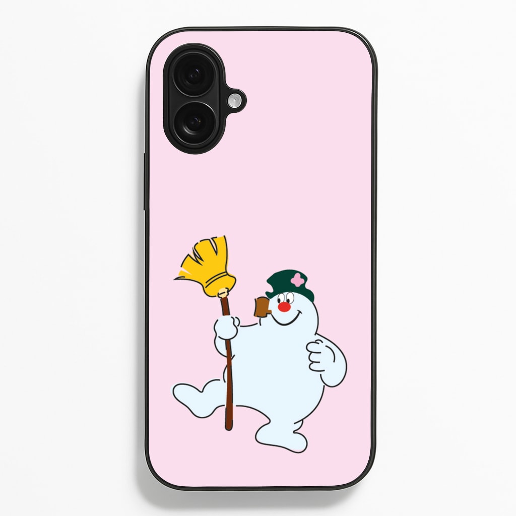 Broom - Snowman  - Frosty The Snowman Phone Case for iPhone 16 Plus