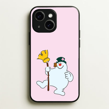 Broom - Snowman  - Frosty The Snowman Phone Case for iPhone 14