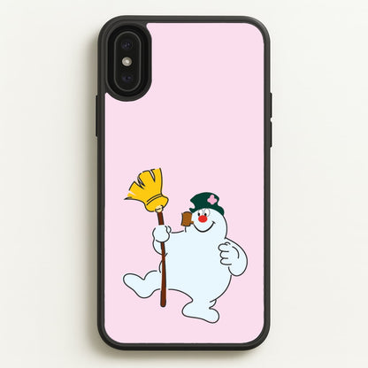 Broom - Snowman  - Frosty The Snowman Phone Case for iPhone XS Max