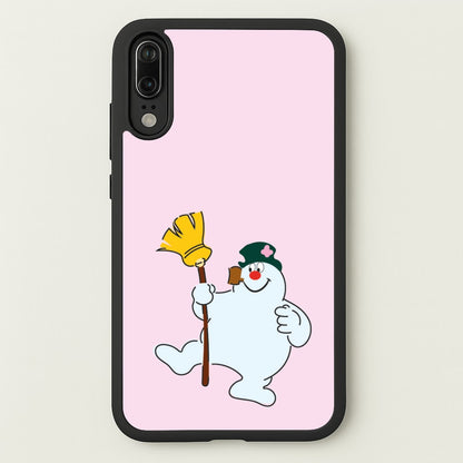 Broom - Snowman  - Frosty The Snowman Phone Case for Huawei P20