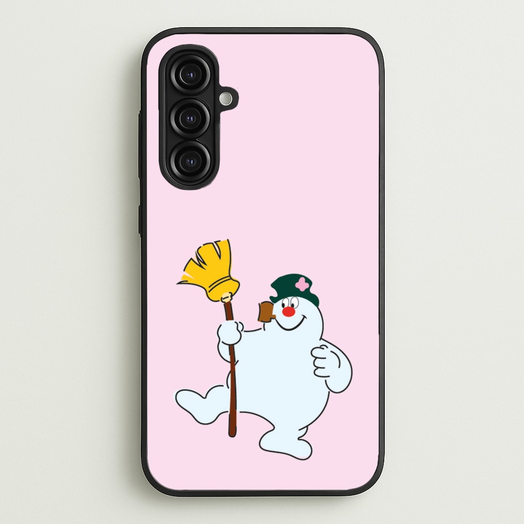 Broom - Snowman  - Frosty The Snowman Phone Case for Galaxy A16