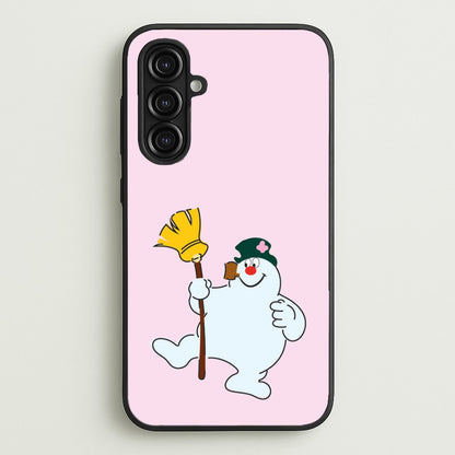 Broom - Snowman  - Frosty The Snowman Phone Case for Galaxy A16