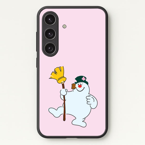 Broom - Snowman  - Frosty The Snowman Phone Case for Galaxy S24