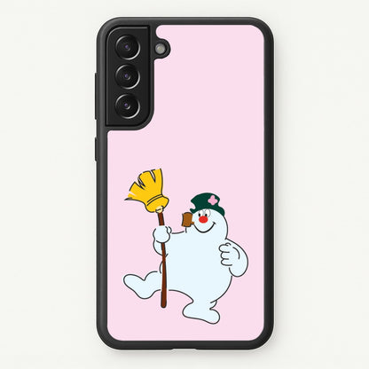 Broom - Snowman  - Frosty The Snowman Phone Case for Galaxy S21