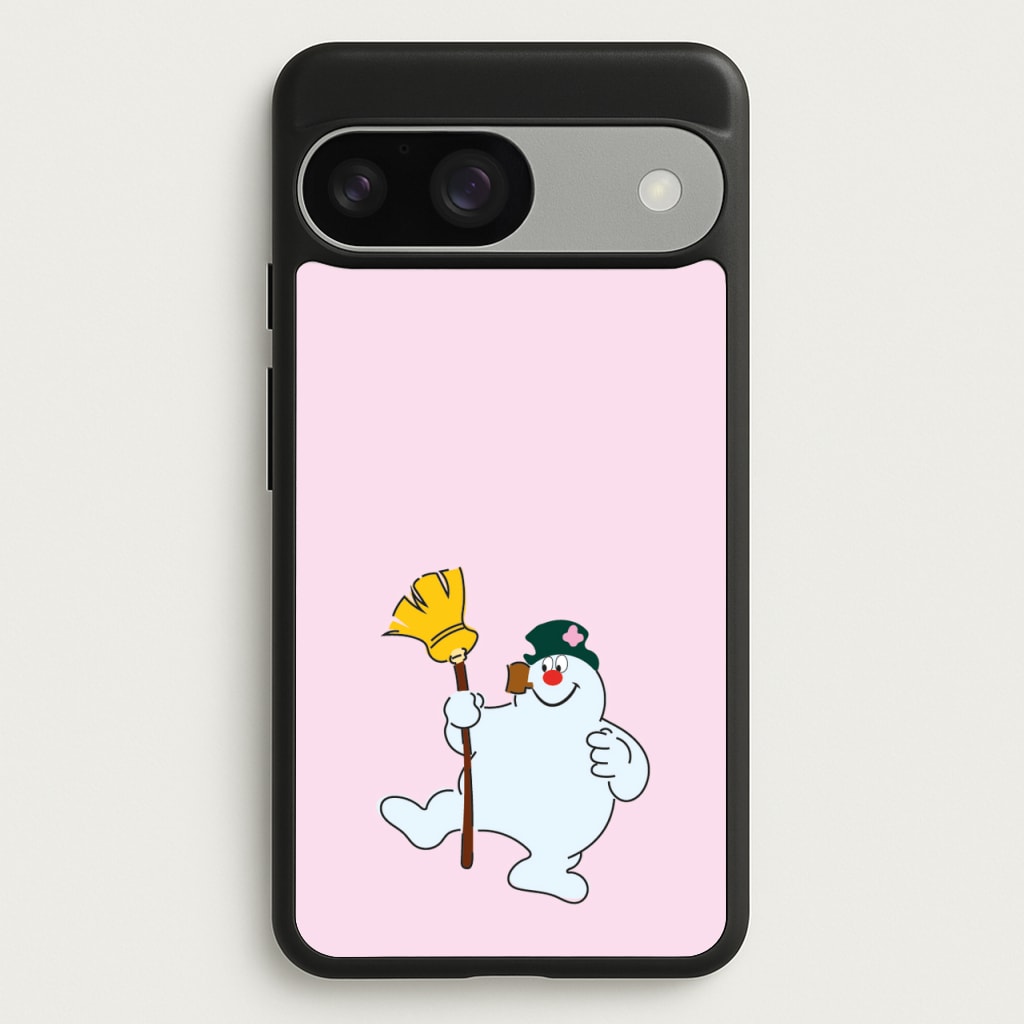 Broom - Snowman  - Frosty The Snowman Phone Case for Google Pixel 9 / 9 Pro