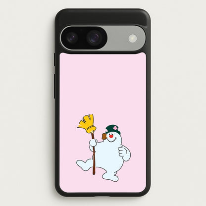 Broom - Snowman  - Frosty The Snowman Phone Case for Google Pixel 9 / 9 Pro