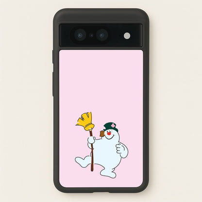 Broom - Snowman  - Frosty The Snowman Phone Case for Google Pixel 8