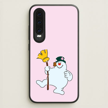Broom - Snowman  - Frosty The Snowman Phone Case for Huawei P30