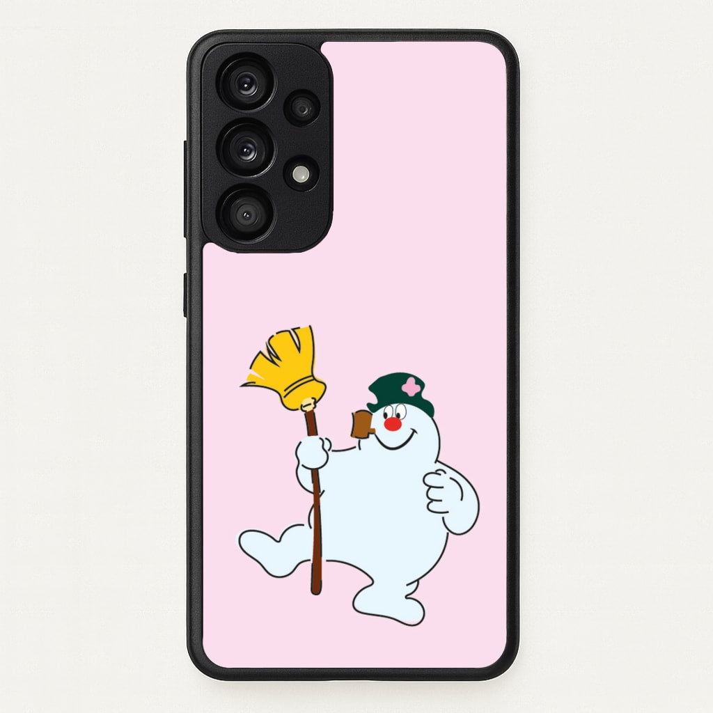Broom - Snowman  - Frosty The Snowman Phone Case for Galaxy A53