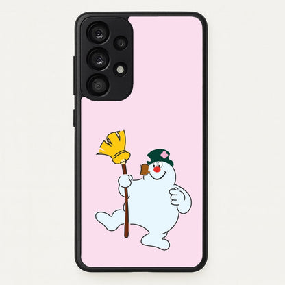 Broom - Snowman  - Frosty The Snowman Phone Case for Galaxy A53