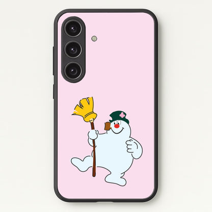 Broom - Snowman  - Frosty The Snowman Phone Case for Galaxy S25 Plus
