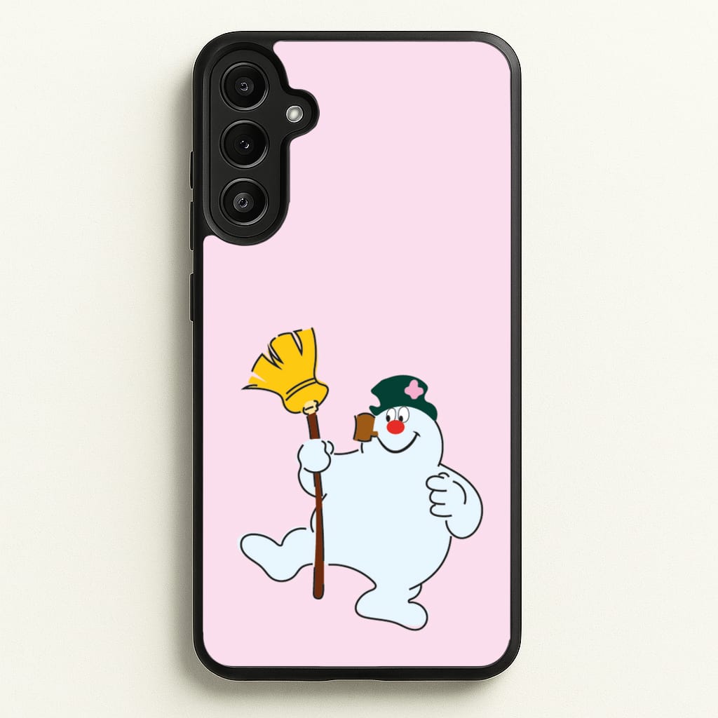 Broom - Snowman  - Frosty The Snowman Phone Case for Galaxy A34
