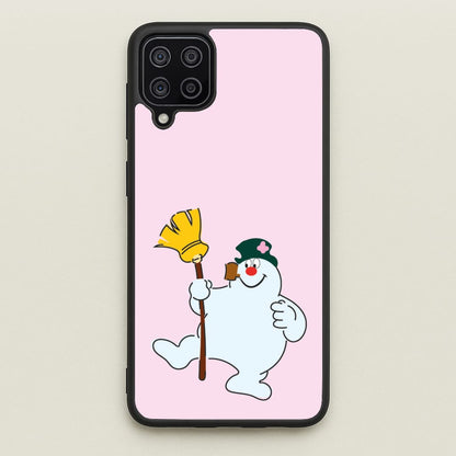 Broom - Snowman  - Frosty The Snowman Phone Case for Galaxy A12