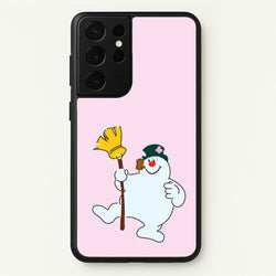 Broom - Snowman  - Frosty The Snowman Phone Case for Galaxy S21 Ultra