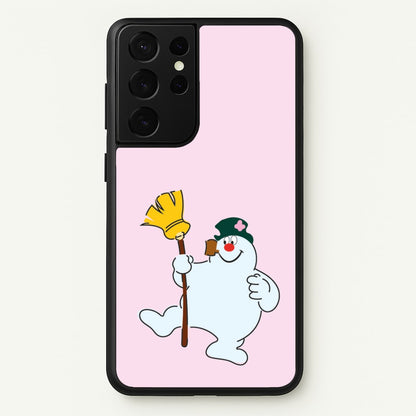 Broom - Snowman  - Frosty The Snowman Phone Case for Galaxy S21 Ultra