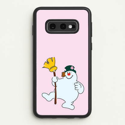 Broom - Snowman  - Frosty The Snowman Phone Case for Galaxy S10e