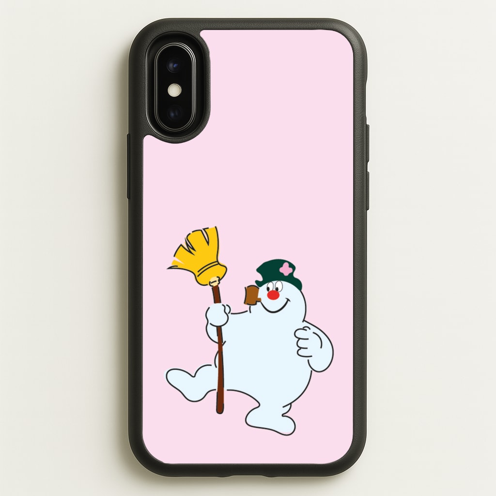 Broom - Snowman  - Frosty The Snowman Phone Case for iPhone X / XS