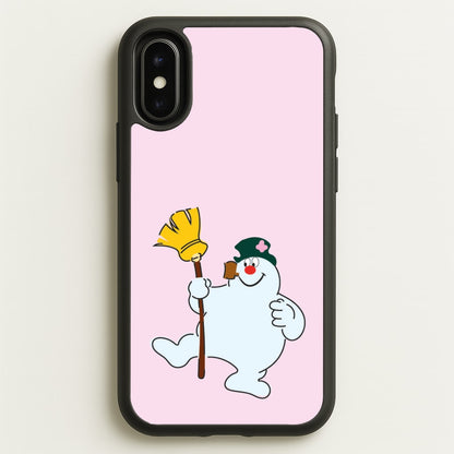 Broom - Snowman  - Frosty The Snowman Phone Case for iPhone X / XS