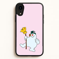 Broom - Snowman  - Frosty The Snowman Phone Case for iPhone XR