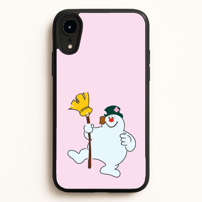 Broom - Snowman  - Frosty The Snowman Phone Case for iPhone XR