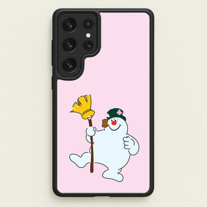 Broom - Snowman  - Frosty The Snowman Phone Case for Galaxy S23 Ultra