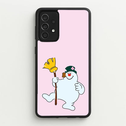 Broom - Snowman  - Frosty The Snowman Phone Case for Galaxy A52 / A52s