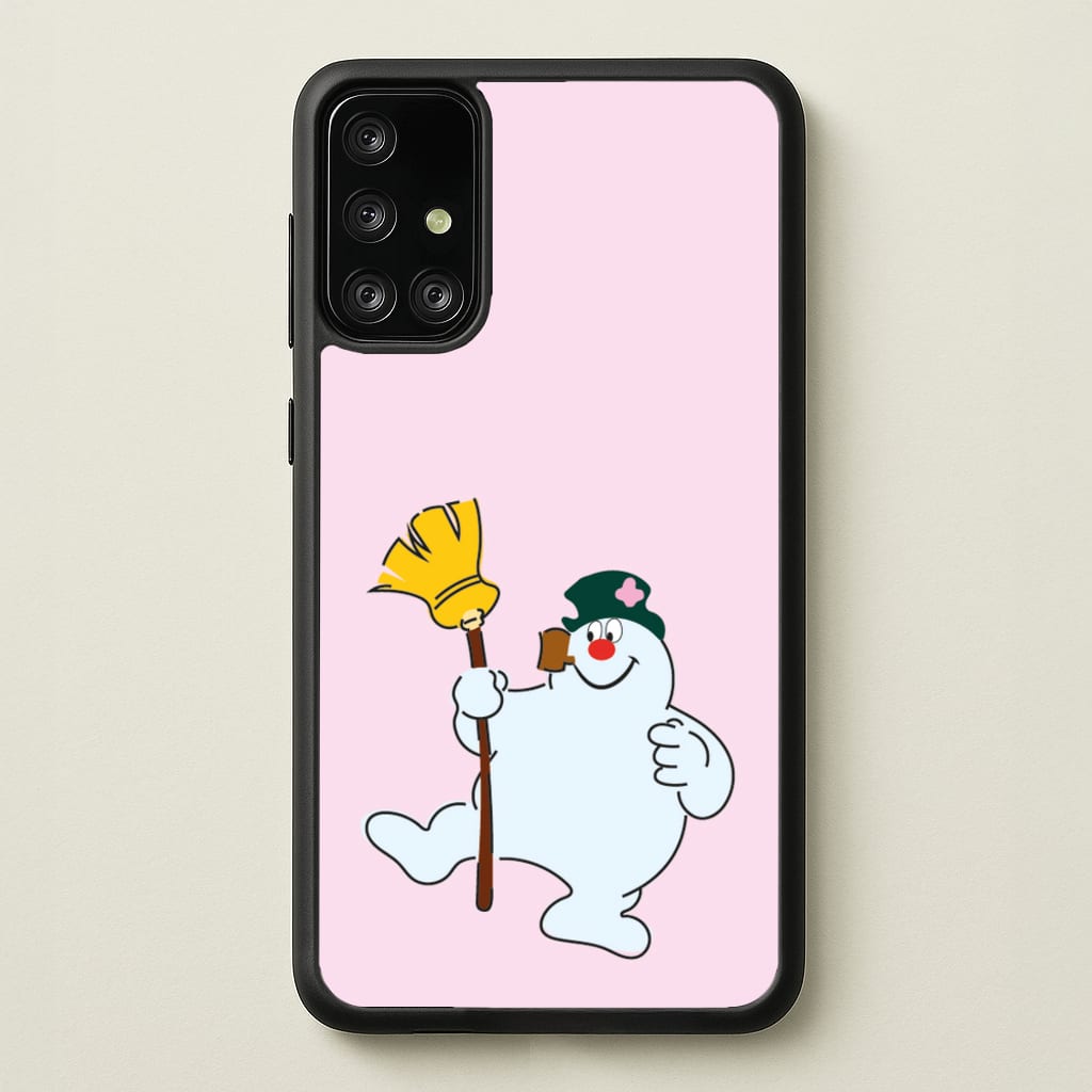 Broom - Snowman  - Frosty The Snowman Phone Case for Galaxy A71