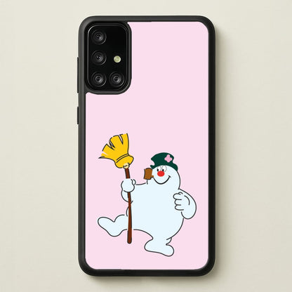 Broom - Snowman  - Frosty The Snowman Phone Case for Galaxy A71