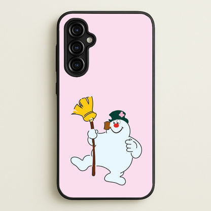 Broom - Snowman  - Frosty The Snowman Phone Case for Galaxy A54
