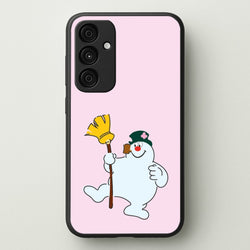Broom - Snowman  - Frosty The Snowman Phone Case for Galaxy A35