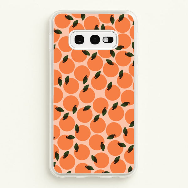 Oranges - Fruit Patterns  - Fruit Patterns Phone Case for Galaxy S10e