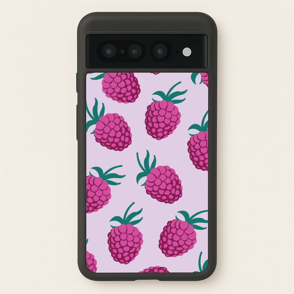 Rasberries - Fruit Patterns  - Fruit Patterns Phone Case for Google Pixel 7 Pro