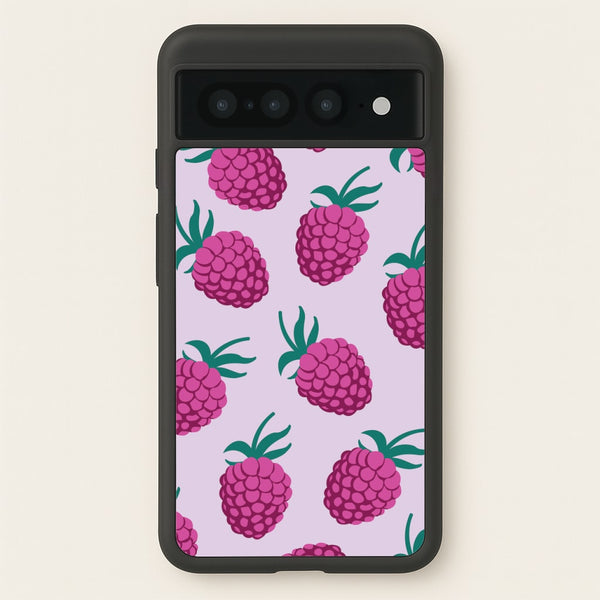 Rasberries - Fruit Patterns  - Fruit Patterns Phone Case for Google Pixel 7 Pro