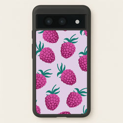 Rasberries - Fruit Patterns  - Fruit Patterns Phone Case for Google Pixel 8a