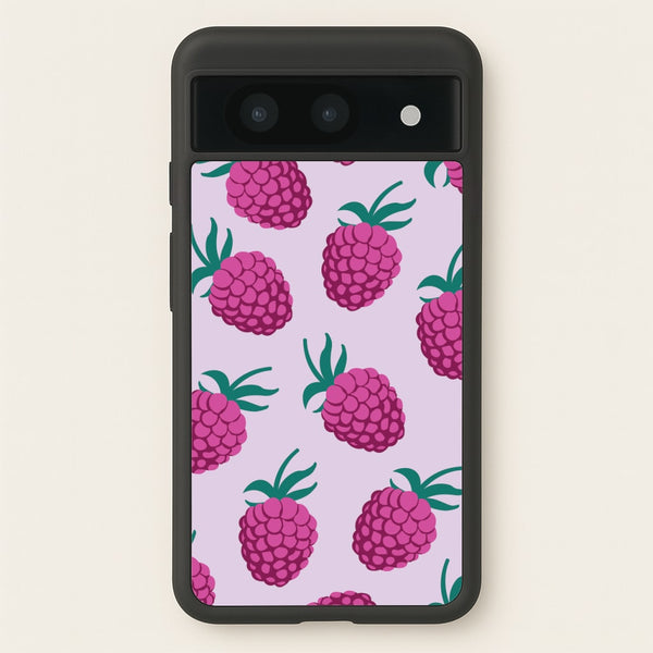 Rasberries - Fruit Patterns  - Fruit Patterns Phone Case for Google Pixel 8a