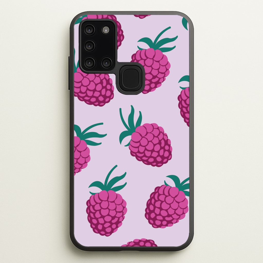 Rasberries - Fruit Patterns  - Fruit Patterns Phone Case for Galaxy A21s