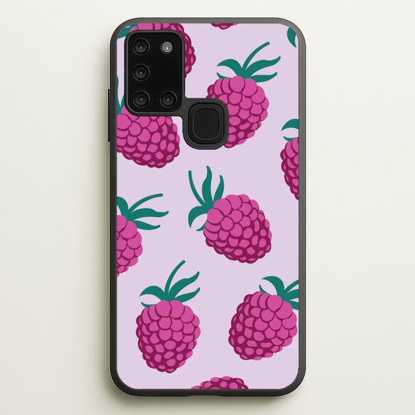 Rasberries - Fruit Patterns  - Fruit Patterns Phone Case for Galaxy A21s