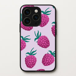 Rasberries - Fruit Patterns  - Fruit Patterns Phone Case for iPhone 15 Pro