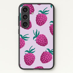 Rasberries - Fruit Patterns  - Fruit Patterns Phone Case for Galaxy S24 Plus