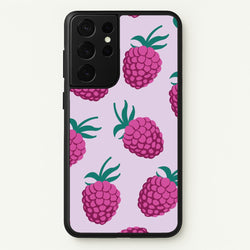 Rasberries - Fruit Patterns  - Fruit Patterns Phone Case for Galaxy S21 Ultra