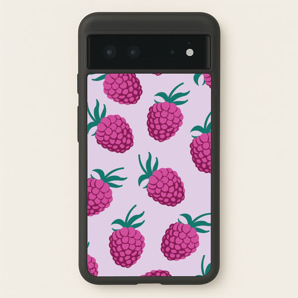 Rasberries - Fruit Patterns  - Fruit Patterns Phone Case for Google Pixel 6
