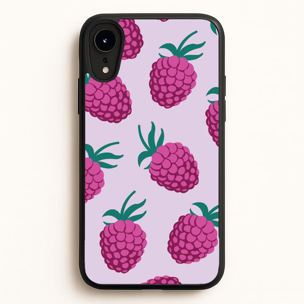 Rasberries - Fruit Patterns  - Fruit Patterns Phone Case for iPhone XR